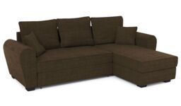 Nicea Corner Sofa Bed With Storage, brown - thumbnail 1