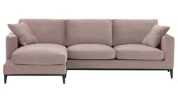 Covex Wood Left-Hand Corner Sofa, lilac, Leg colour: black