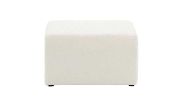 Amy Square Pouffe, boucle cream