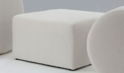 Amy Square Pouffe, boucle cream - thumbnail 5