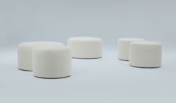 Amy Square Pouffe, boucle cream - thumbnail 3