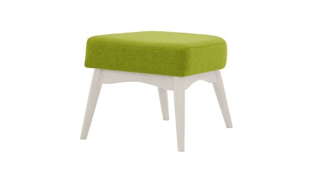 Savano Footstool, lime, Leg colour: white - image 1