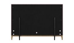 Diane 6ft Super King Size Bed Frame with modern smooth headboard, lilac, Leg colour: wax black - thumbnail 3