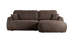 Satell right-hand corner sofa bed, Poso 6/Kronos 6 - brown