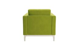 Scarlett Armchair, olive green, Leg colour: white - thumbnail 2