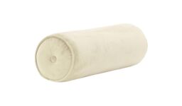 Velvet bolster cushion, light beige