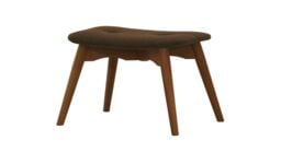 Ducon Footstool, brown, Leg colour: dark oak