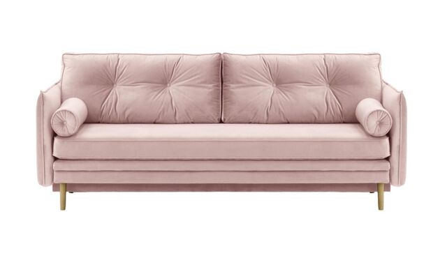 Darnet Sofa Bed with Storage, lilac, Leg colour: wax black - image 1