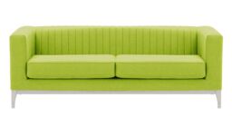Slender Wood 3 Seater Sofa, lime, Leg colour: white - thumbnail 1