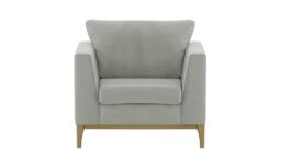 Gosena Wood Armchair, silver, Leg colour: wax black