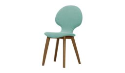 Mya Dining Chair, grey, Leg colour: dark oak