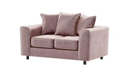 Dillon Velvet 2 Seater Sofa Bed, pastel pink - thumbnail 1