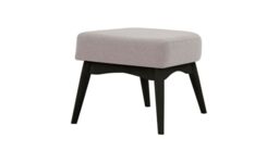 Savano Footstool, light grey, Leg colour: black