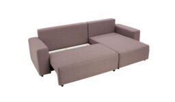 Solace Right Hand Corner Sofa Bed, light brown - thumbnail 3