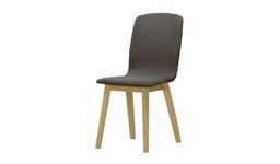 Cubo Dining Chair, dark green, Leg colour: like oak - thumbnail 1