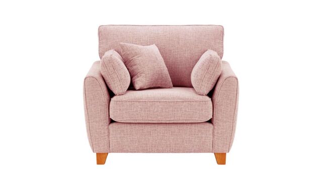 James Armchair, blush pink, Leg colour: aveo - image 1