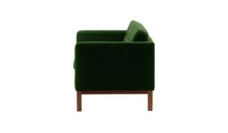 Normann 2 Seater Sofa, dark green, Leg colour: dark oak - thumbnail 3