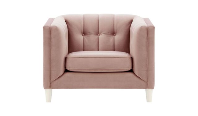 Sodre Armchair, lilac, Leg colour: white - image 1
