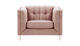 Sodre Armchair, lilac, Leg colour: white - thumbnail 1