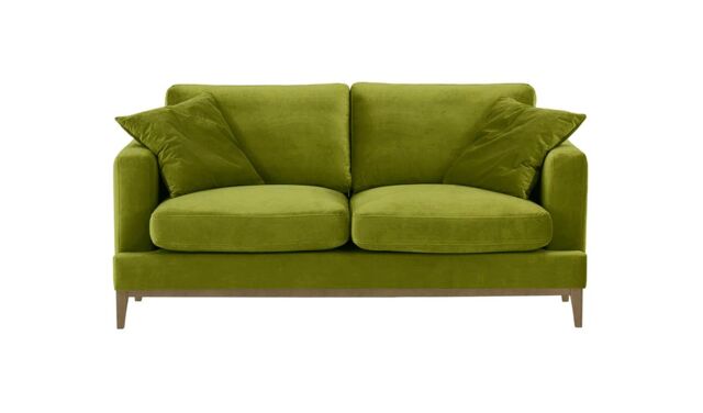 Covex Wood 2,5 Seater Sofa, olive green, Leg colour: wax black - image 1