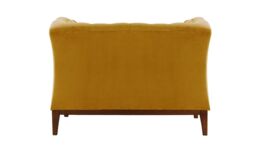 Chesterfield Modern Armchair Wood, mustard, Leg colour: aveo - thumbnail 2