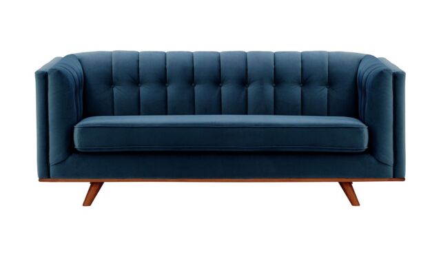 Vicenza 3-Seater Sofa, blue, Leg colour: aveo - image 1