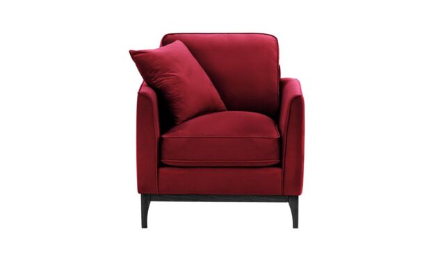 Linara Armchair, dark red, Leg colour: black - image 1