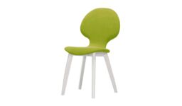 Mya Dining Chair, lime, Leg colour: white