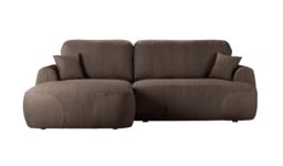 Satell left-hand corner sofa bed, Poso 6/Kronos 6 - brown