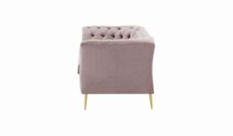 Chesterfield Modern 2,5 Seater Sofa, lilac, Leg colour: gold metal - thumbnail 3