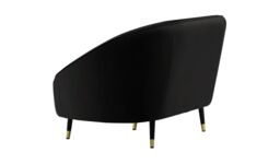 Kooper Armchair, black, Leg colour: Black + gold - thumbnail 2