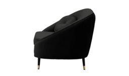 Kooper Armchair, black, Leg colour: Black + gold - thumbnail 3