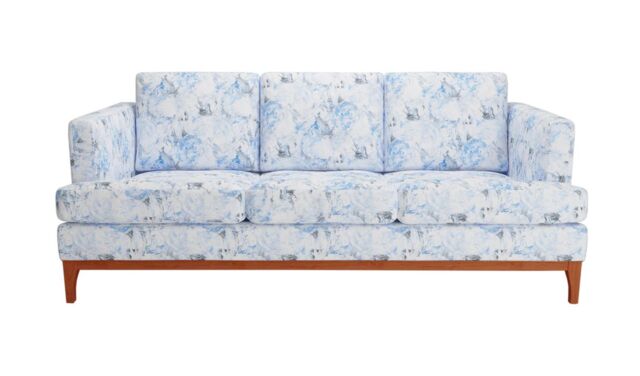 Scarlett Design 3 Seater Sofa, blue, Leg colour: aveo - image 1