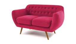 Anatol 2 Seater Sofa, pink