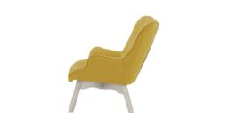 Ducon Mini Children's Wingback Chair, yellow, Leg colour: white - thumbnail 3