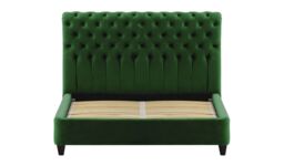 Hai Upholstered Bed Frame, dark green