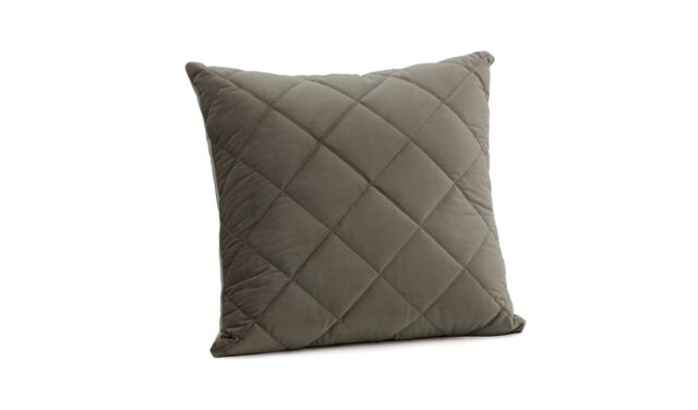 Velvet Cushion with stitching 45x45cm, grey