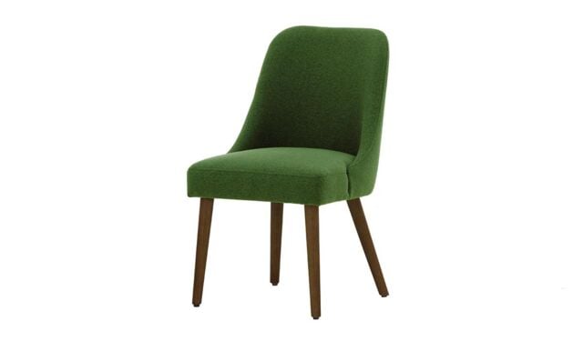 Albion Dining Chair, green, Leg colour: dark oak - image 1