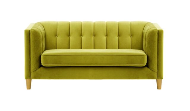 Sodre 2 Seater Sofa, olive green, Leg colour: like oak - image 1