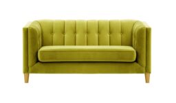 Sodre 2 Seater Sofa, olive green, Leg colour: like oak - thumbnail 1