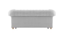 Chesterfield Max Borneo 2-seater sofa bed, silver, Leg colour: wax black - thumbnail 3