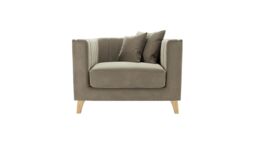 Barra Armchair, mink, Leg colour: like oak