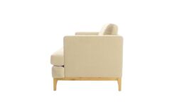 Scarlett 2 Seater Sofa, light beige, Leg colour: like oak - thumbnail 3