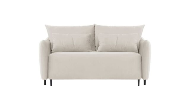 Zoya 2 seater Sofa Bed, light beige, Leg colour: black - image 1