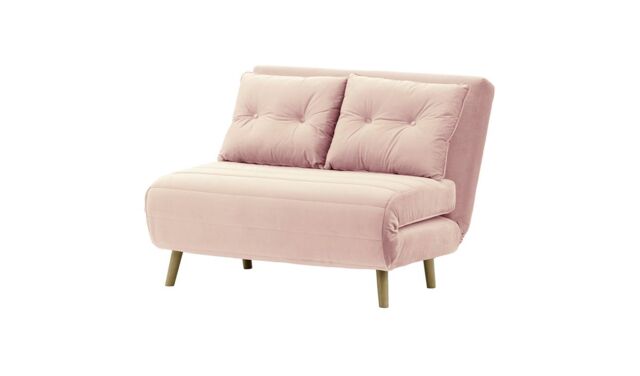 Flic Small Sofa Bed - width 103 cm, lilac, Leg colour: wax black - image 1