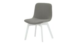 Giza Dining Chair Beech, grey, Leg colour: white