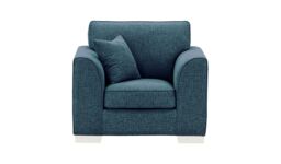 Avos Armchair, teal, Leg colour: white