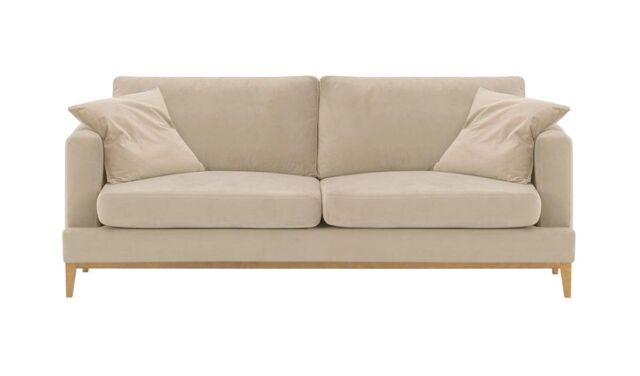 Covex Wood 3 Seater Sofa, lime, Leg colour: dark oak - image 1