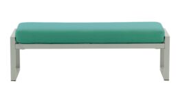 Sunset Garden Bench, turquoise, Leg colour: grey steel - thumbnail 4