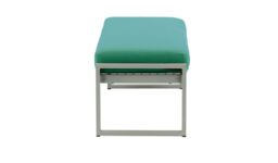 Sunset Garden Bench, turquoise, Leg colour: grey steel - thumbnail 3
